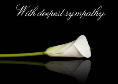 With deepest sympathy
